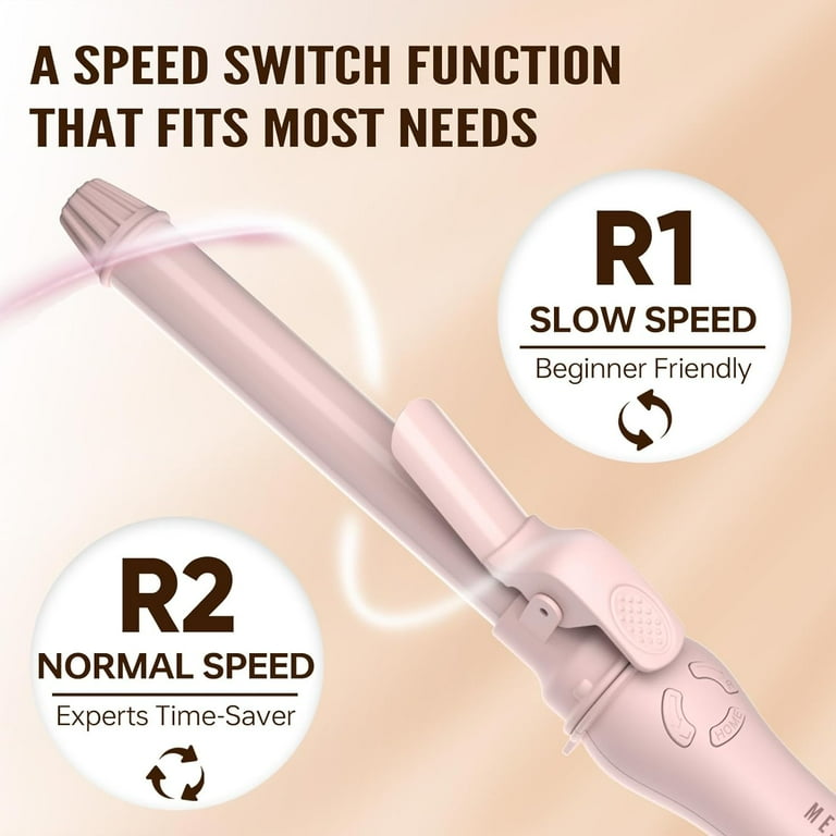 MESCOMB Auto Spinning Electric Styling Curling Wands, 1 inch, 250