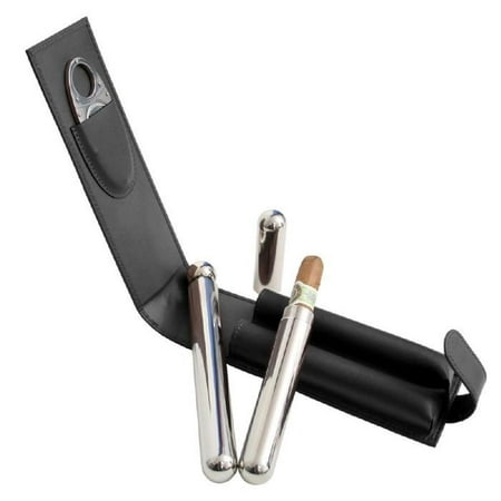 UPC 400006573049 product image for Leather Cigar Case & Flask Set | upcitemdb.com