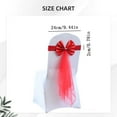 thumbnail image 3 of WMGHA Christmas Chair Back Bow - Reusable Holiday Chair Tie Decorations, Adjustable Chair Sash for Christmas Party, Thanksgiving,Holiday Dinner, Harvest Dinner, Banquet,Reception,New Year Decor, 3 of 4