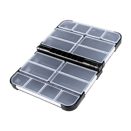 SunniMix Fishing Tackle Box Fishing Box Fishing Gear Storage Box for Freshwater Saltwater 13cmx10.5cmx3.5cm