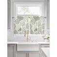 thumbnail image 2 of Half Window Curtains 24 Inches Long, Coastal Sage Green Window Treatment Curtain Drapes, Ocean Coral Starfish Shell Modern Short Curtains Tiers for Kitchen Over Sink, 27.5"x24", 2 Panels, 2 of 7