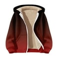 thumbnail image 6 of Coerni Oversized Fuzzy Fleece Sweatshirt for Boys Girls Fleece Lined Sherpa Pullover Full Zip Gradient Thermal Jacket Hoodies Coat, 6 of 8