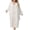 White, variant on Wensltd Plus Size Nightgown Set for Women 2 Piece Solid Color Comfortable Long Sleeve Robe Home Clothes
