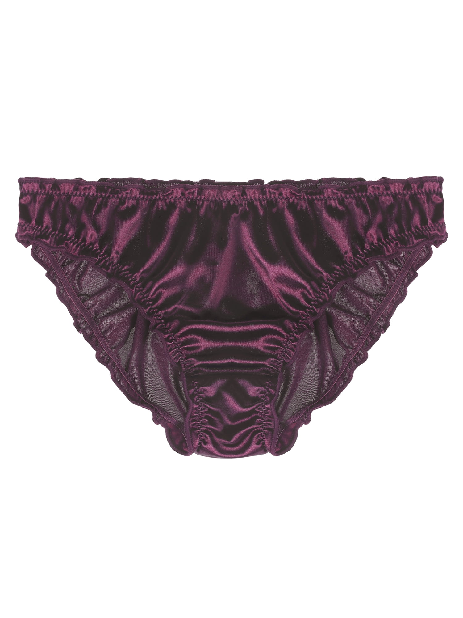 Unique Bargains Women's Plus Size Satin Brief MidRise Hipster Stretchy Underwear