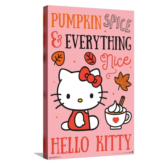 Hello Kitty: 20 Pumpkin - Nice Canvas Wall Poster, 14.725" x 22.375"