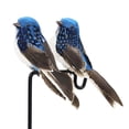 thumbnail image 2 of 2pcs Blue Artificial Feathered Birds 6inch Clip on Sparrow Bird Ornaments for Christmas Tree Decoration Wreath Craft Garden Home Decor Party Accessories, 2 of 6