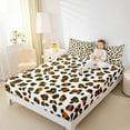 thumbnail image 4 of Manfei Brown Cheetah Print Full Size Sheets, Wild Animal Bed Sheets, Aesthetic Leopard Print Sheet Sets, Luxury Bedroom Decor 4-Piece, 4 of 7