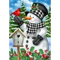 thumbnail image 3 of Briarwood Lane Checkered Snowman Winter Garden Flag, 3 of 4
