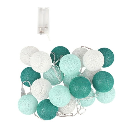 

XIUH 1.5Meters 10 Cotton Ball String Lights F Airy Hanging Bedroom Living Room D