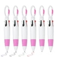 thumbnail image 1 of Bolígrafos retráctiles Uxcell, bolígrafo con clip de hebilla y llavero para regalo de suministros de oficina color rosa rojo, 1 of 6