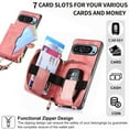 thumbnail image 6 of for Google Pixel 9 Pro XL Wallet Case, Crossbody Purse with Card Holder for Women, Zipper PU Leather Carrying Cover Gift with Shoulder Strap Kickstand Anti-drop for Google Pixel 9 Pro XL - Pink, 6 of 12