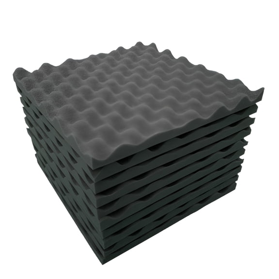ICERUN 10Pcs Acoustic Foam Panels Sound Proof Foam Panels Soundproofing Noise Cancelling Wedge Panels Soundproof Wall Panels Fast Expand, Sound Absorption and Decoration