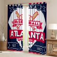 thumbnail image 2 of Castle Fairy Sport Baseball Curtains Pack of 2 (42x84 Each),Ball Gamer Curtains Blackout, 2 of 6