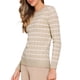 thumbnail image 4 of Suéter Casual INSPIRE CHIC para Mujer, de Cuello Redondo, Rayas, Diseño Hueco, Tendencia Otoño Invierno, Color Beige, 4 of 5