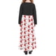 thumbnail image 5 of Vestido de manga larga con cuello redondo para niña, estampado navideño, manga larga, cuello redondo, bolsillos, falda larga informal para adultos, vestido de poliéster para niña., 5 of 5