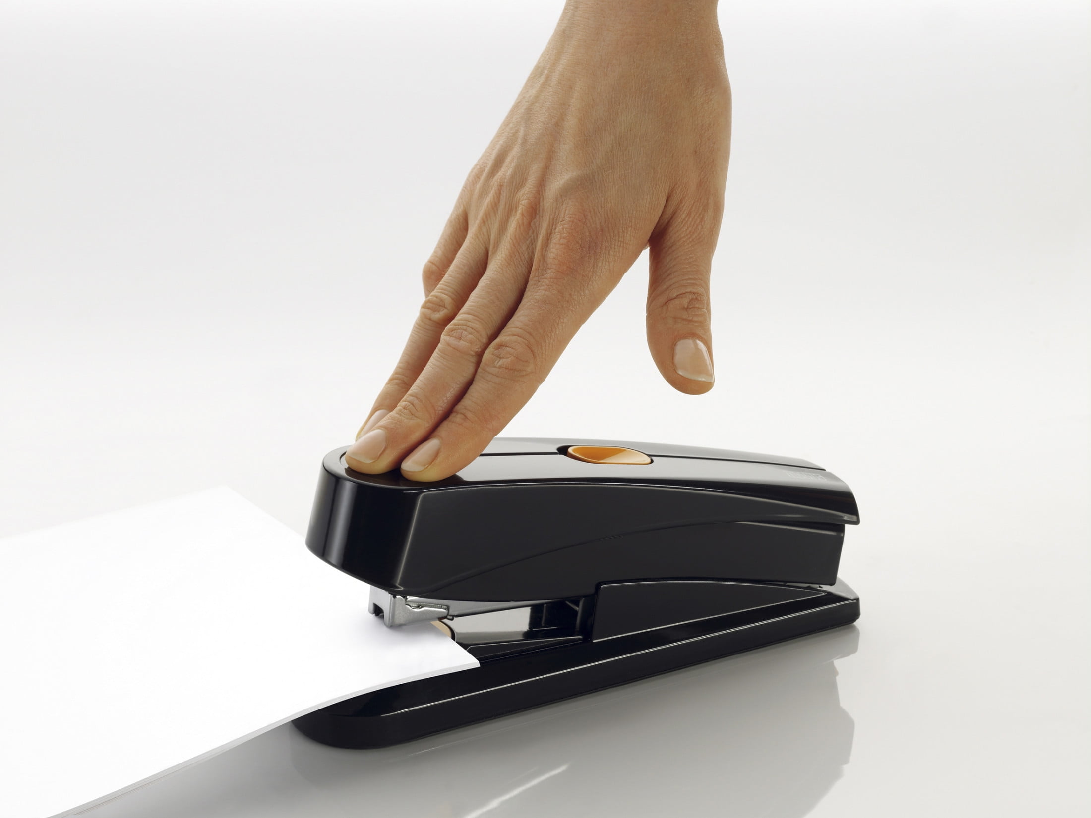 Novus B8fc Flat Clinch Stapler, 70% Less Effort, 50 Sheet Max, German Engineered, Black (020-1673)