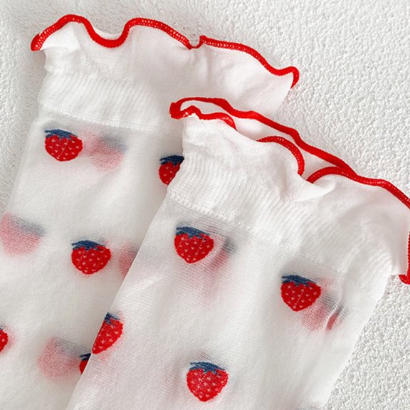 Akiihool Girls Sock Unisex Kids and Toddlers' Dress Sock Turn Socks (Red,3-12 Years)