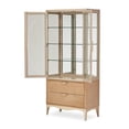 thumbnail image 6 of Michael Amini Malibu Crest Wood & Glass Display Cabinet - Chardonnay, 6 of 14