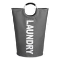 thumbnail image 1 of Cesta de lavandería grande 115L con manijas de papelera gris Sunnimix Cesto de la ropa, 1 of 7