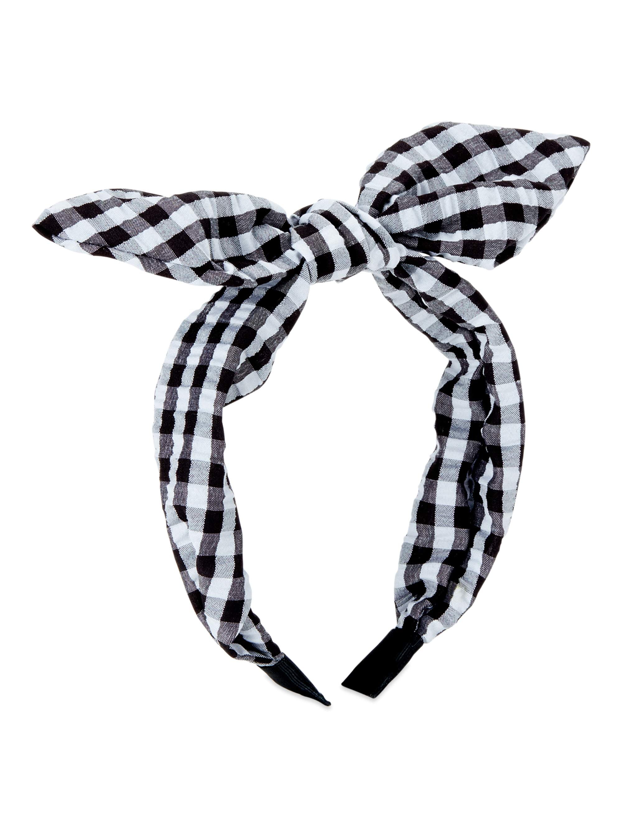 Time And Tru Plaid Headband With Ties