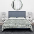 thumbnail image 3 of Designart 'Light Blue Bricks' Modern & Contemporary Duvet Cover Set, 3 of 4