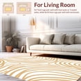 thumbnail image 2 of ODIKA 8'x10' Machine Washable Non-Slip Area Rug, Luxurious Silky Smooth Textured Wave Ripple Elegant Decorative Accent High Traffic Rug, Beige, 456776, 2 of 7