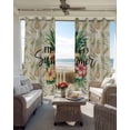 thumbnail image 3 of Pink Yellow Floral Blackout Curtains for Bedroom - 84 Inch Long Light Blocking 2 Panels Set, Green Summer Botanical Rustic Thermal Insulated Living Room Drapes Grommet Window Curtains 52"x84", 3 of 8