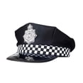 thumbnail image 3 of Sombrero de oficial de policía para niños, accesorio de disfraz de Cosplay, sombrero de policía para niños, sombrero de fiesta Cuadros Blanco Negro, 3 of 10