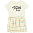thumbnail image 3 of Inktastic Though She Be but Little She is Fierce Quote Shakespeare Girls Toddler Dress, 3 of 5