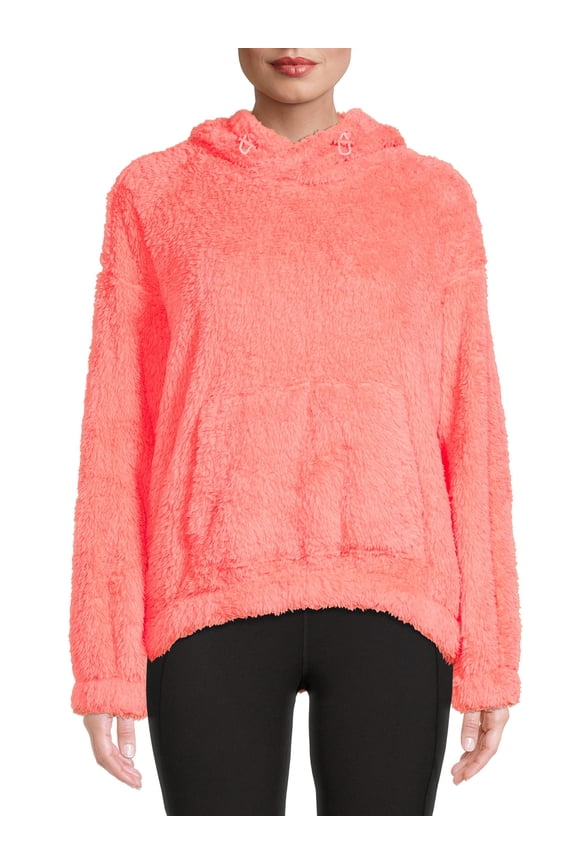 Women's Faux Sherpa Pullover Hoodie