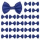 thumbnail image 1 of Uxcell 60-Pack Mini Lazo de Cinta Artesanal 1.5x1 Pulgada de Tela a Cuadros de Satén para Manualidades DIY Azul Marino, 1 of 1