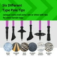thumbnail image 5 of Aluminum Adustable Trekking Hiking Poles, Homeya Walking Sticks, Lightweight, Telescopic, Pair of 2, Purple, 5 of 8