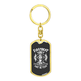 thumbnail image 4 of Fire Department No Fear Firefighter Stainless Steel or 18k Gold Premium Swivel Dog Tag Keychain, 4 of 10