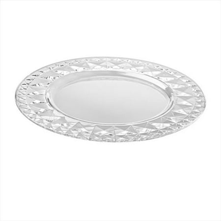 

Majestic Gifts E65278-US Carre 12.6 in. High Quality Glass Charger Plate- case of 2