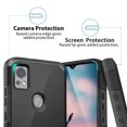 thumbnail image 3 of TJS for Cricket Icon 5 / AT&T Motivate 4 Phone Case, with Tempered Glass Screen Protector, Magnetic Support Dual Layer Shockproof Drop Protection Impact Cover (Black), 3 of 8