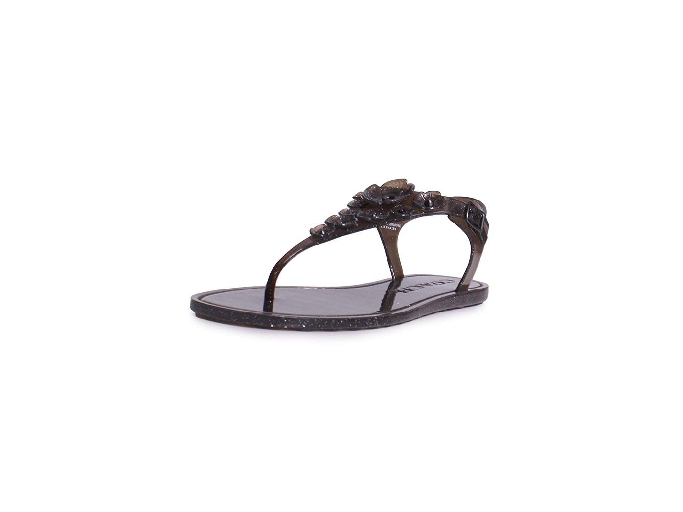 coach tea rose t strap sandal