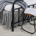 thumbnail image 3 of Falda de cama de lujo WSYW, súper suave, de microfibra sólida, plisada, con caída de 35 cm y volante premium, 3 of 7