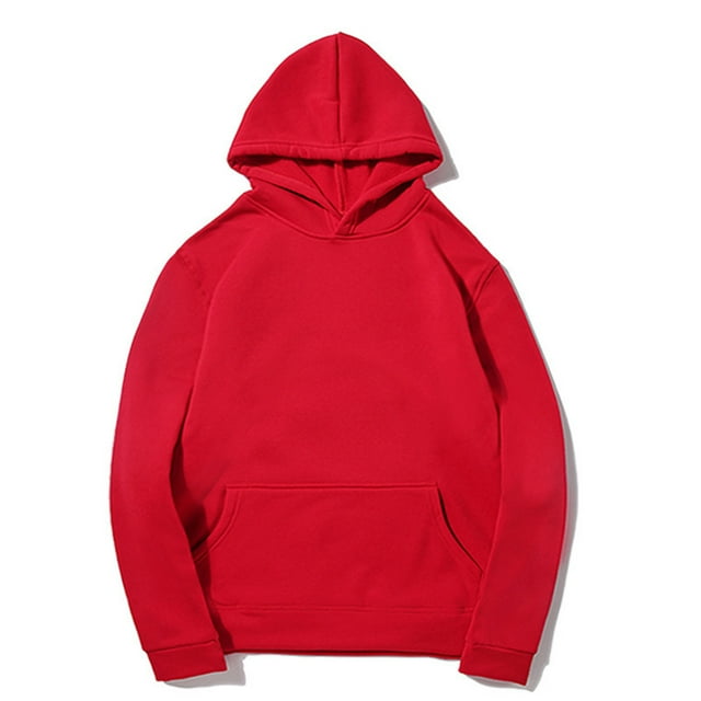 TIMIFIS Chandails à Capuche Rouges pour Hommes Décontractés Mode Unis à Capuche de Gym Sport Chandail à Enfiler Hauts Automne Athlétique Manches Longues Chandail