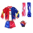 thumbnail image 3 of Traje de cosplay de Harley Quin de 6 piezas Traje de cosplay de Halloween para adultos y niños, 3 of 4