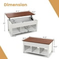 thumbnail image 4 of Costway Lift Top Coffee Table w/ Hidden Compartment and Storage Shelves Furniture, 4 of 10