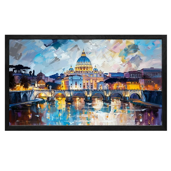 Saint Peter Basilica River Modern Landscapes Home Decor Landscape Canvas Wall Art Framed Canvas Wall Art Canvas Wall Art For Home Decoration