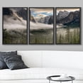 thumbnail image 2 of wall26 - 3 Piece Framed Canvas Wall Art - The Sun Peaks Over The Sierras for its First Glimpse of The Yosemite Valley. - Modern Home Art Stretched and Framed Canvas Ready to Hang - 24"x36"x3 Black, 2 of 5