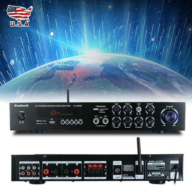 1120W 110V 5Ch bluetooth Home Stereo Amplifier Powered Equalizer