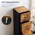 thumbnail image 6 of Ktaxon Wood Lateral File Cabinet with Lock for Home Office, Lockable Filing Cabinet, Easy to Assemble, Brown, 6 of 7