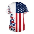 thumbnail image 4 of Trgacdwlo S-5XL Plus Size 4th of July Womens Scrub Tops V Neck Short Sleeve Independence Day Women’s Nurse Uniforms with Pocket, 4 of 4