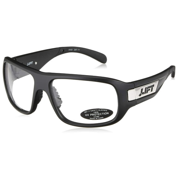 LIFT Safety EBD-14MKC BOLD One Size Safety Glasses (Matte Black Frame/Clear Lens)