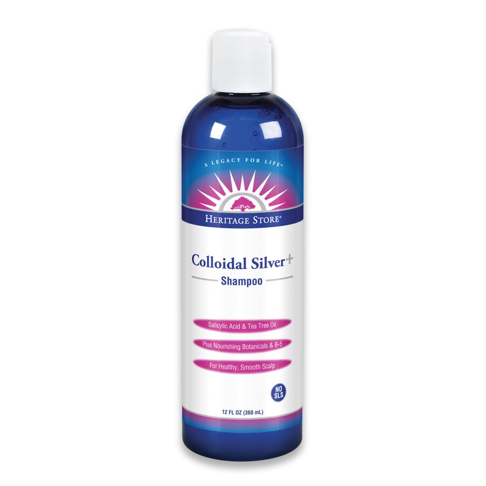Colloidal Silver + Shampoo Heritage Store 12 oz Liquid