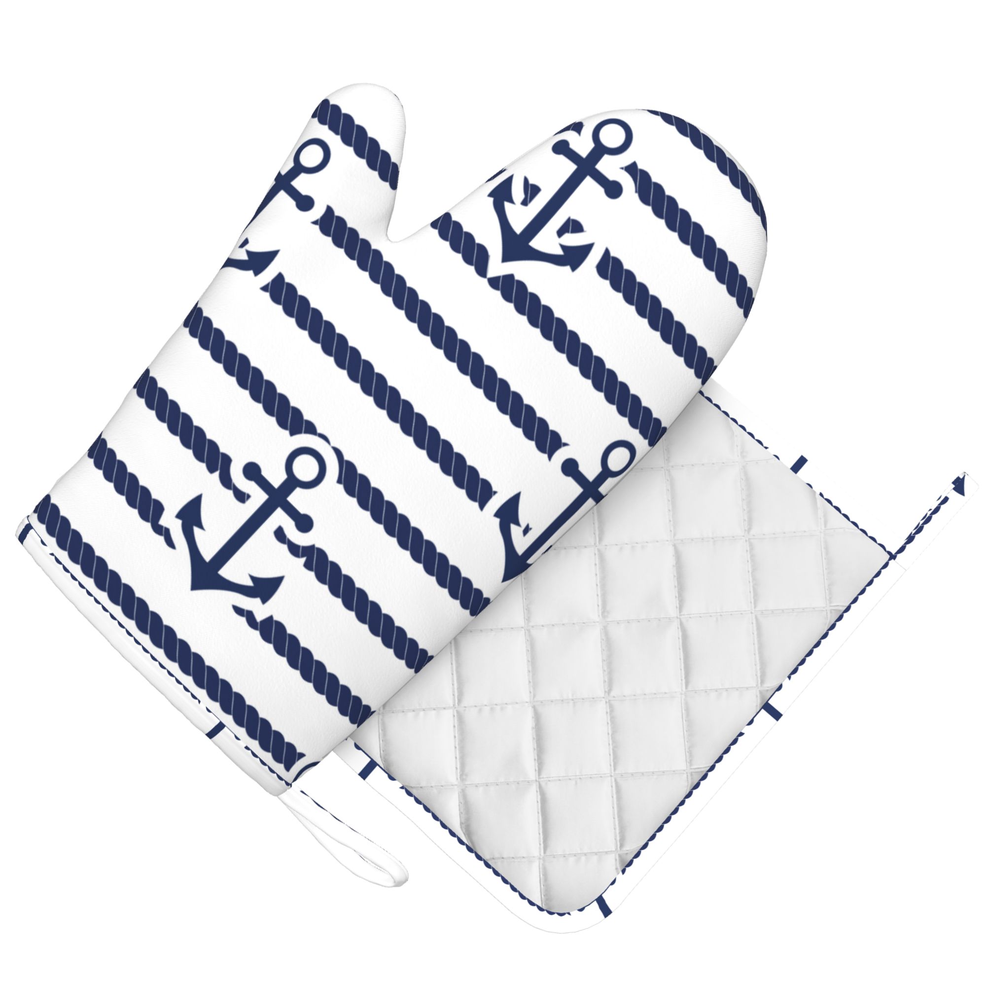 Forest Wildlife Navy Cotton Oven Mitt - Napkins2go