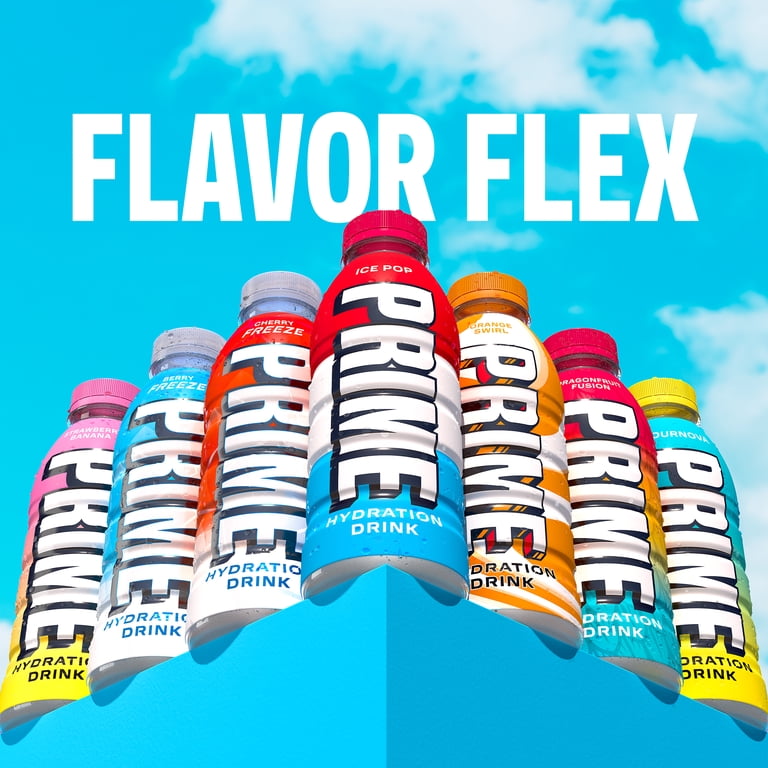 PRIME, Sports Drink, Ice Pop, 16.9 fl oz, 12 Pack Bottles