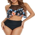 thumbnail image 1 of AMERTEER Women Tankinis Set Spaghetti Strap V-Neck Floral Vest  Boxer Underpants, 1 of 6